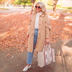 Brand New Tan Trench Coat by Kika Vargas